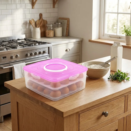 2 layer 32 Grid Egg Tray With Lid