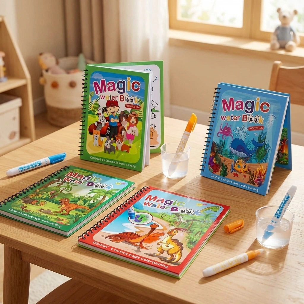 Reusable Magic Water Quick Dry Book Water Coloring Book