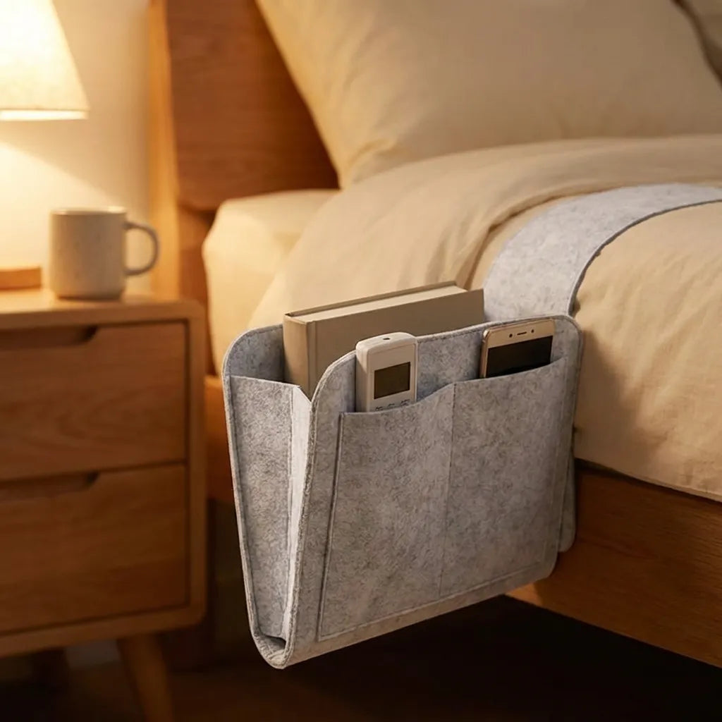 Bedside Caddy Essentials Pocket Hanging Storage Organizer
