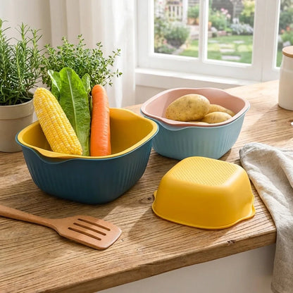 Dual-Use Washing & Strainer Bowl