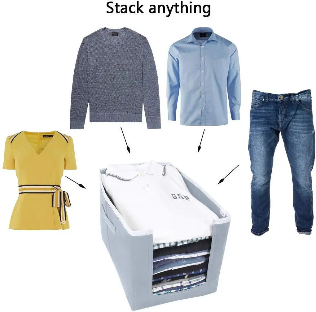 Cloth Organizer Non Woven Foldable Cloth Organizer (Pack of 3)