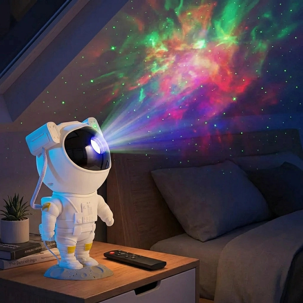 Astronaut Galaxy Projector - 360 Magnetic Head Rotation, Remote Control