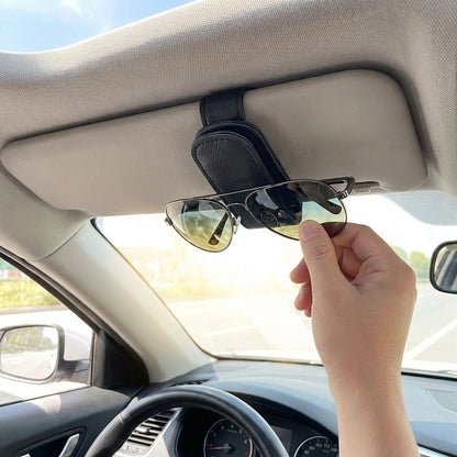 Leather Car Visor Clip