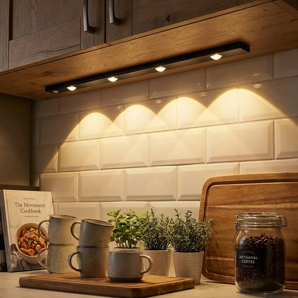 LED PIR Motion Sensor Cabinet  With USB Rechargeble