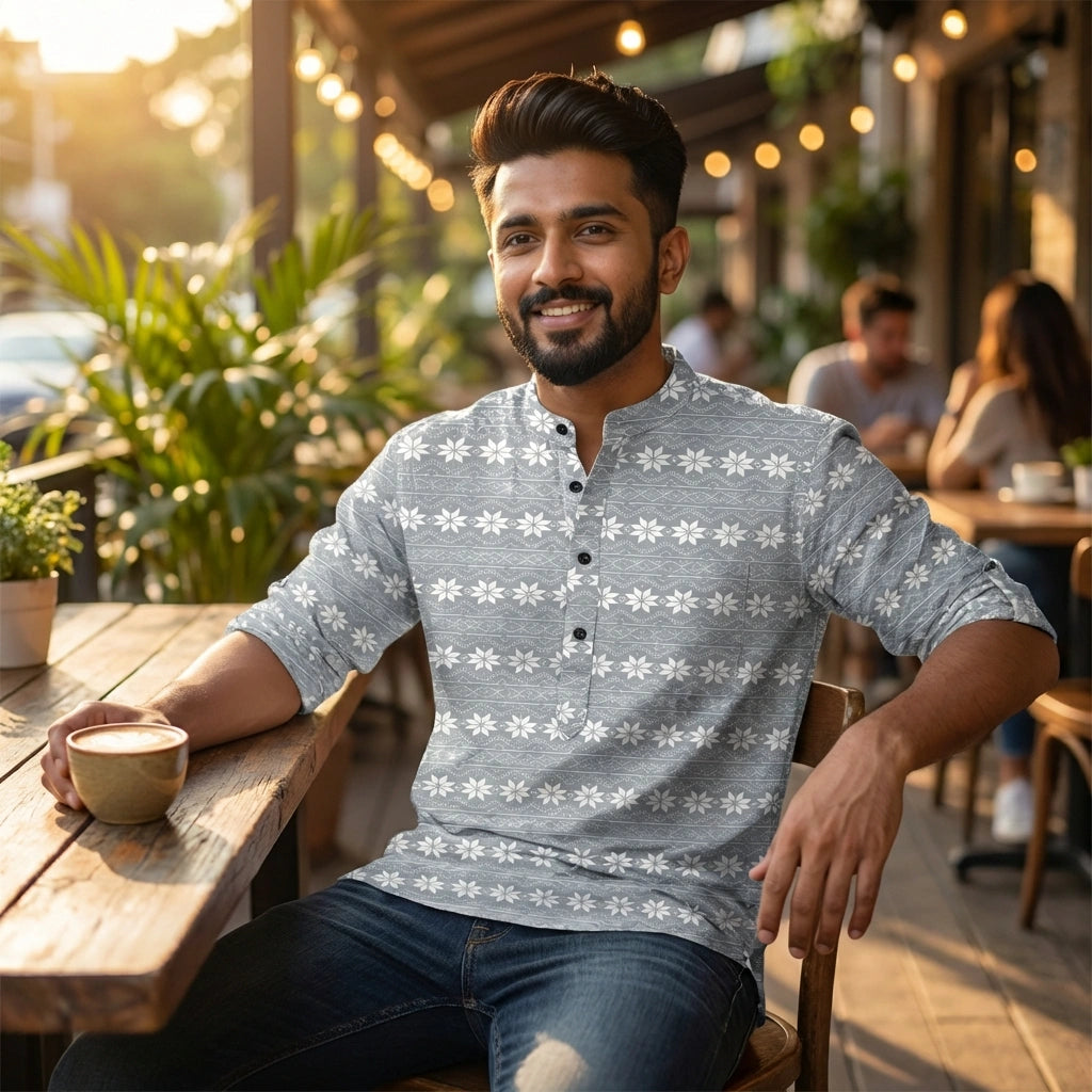 Multicolor Printed Cotton Shirt
