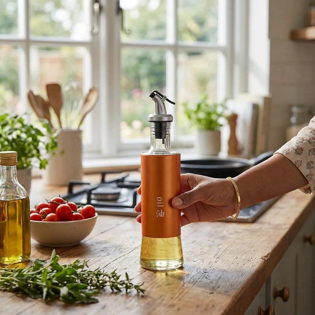 Auto-Close Oil Dispenser