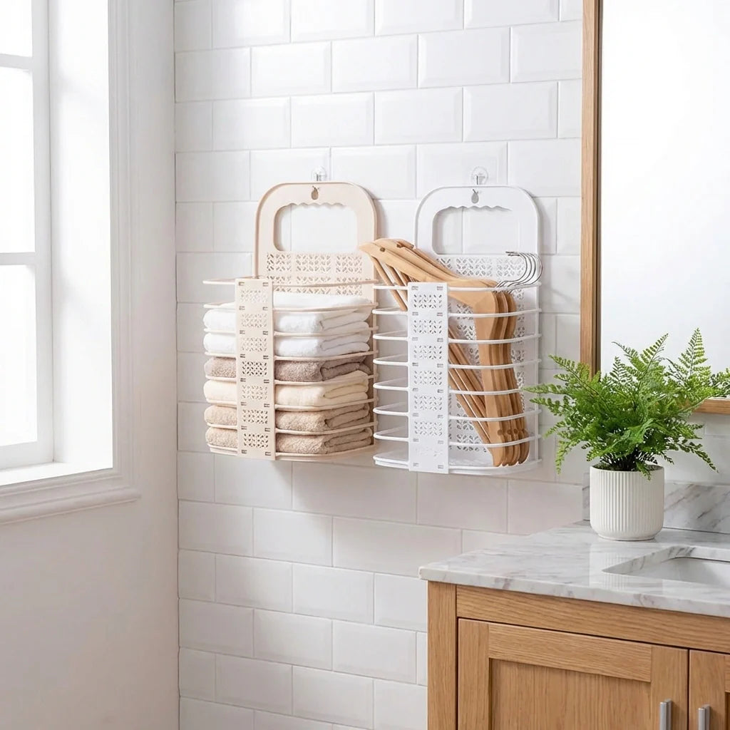 Wall-Mounted Collapsible Laundry Basket