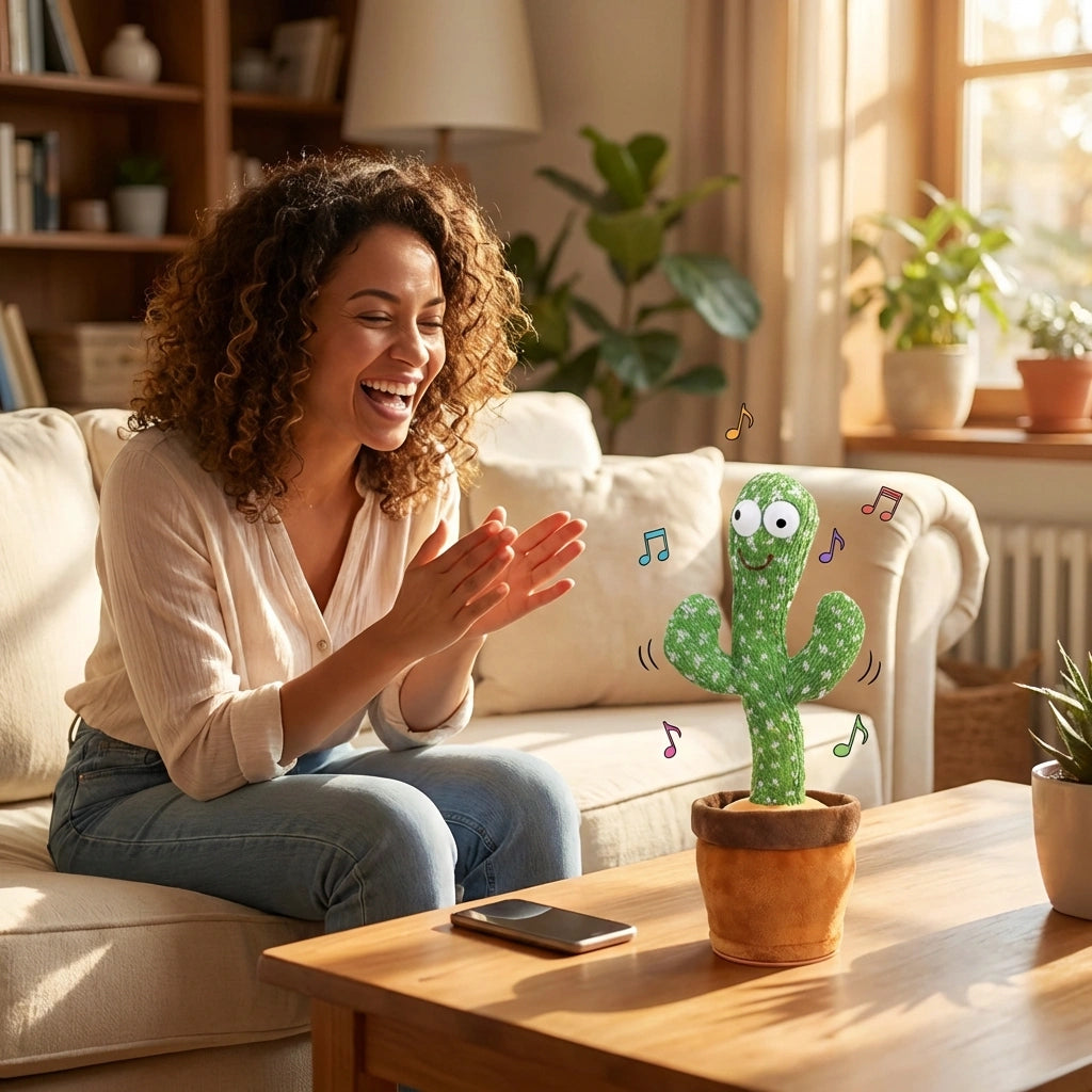 LED Musical Dancing and Mimicry Cactus Toy