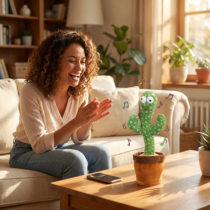 LED Musical Dancing and Mimicry Cactus Toy