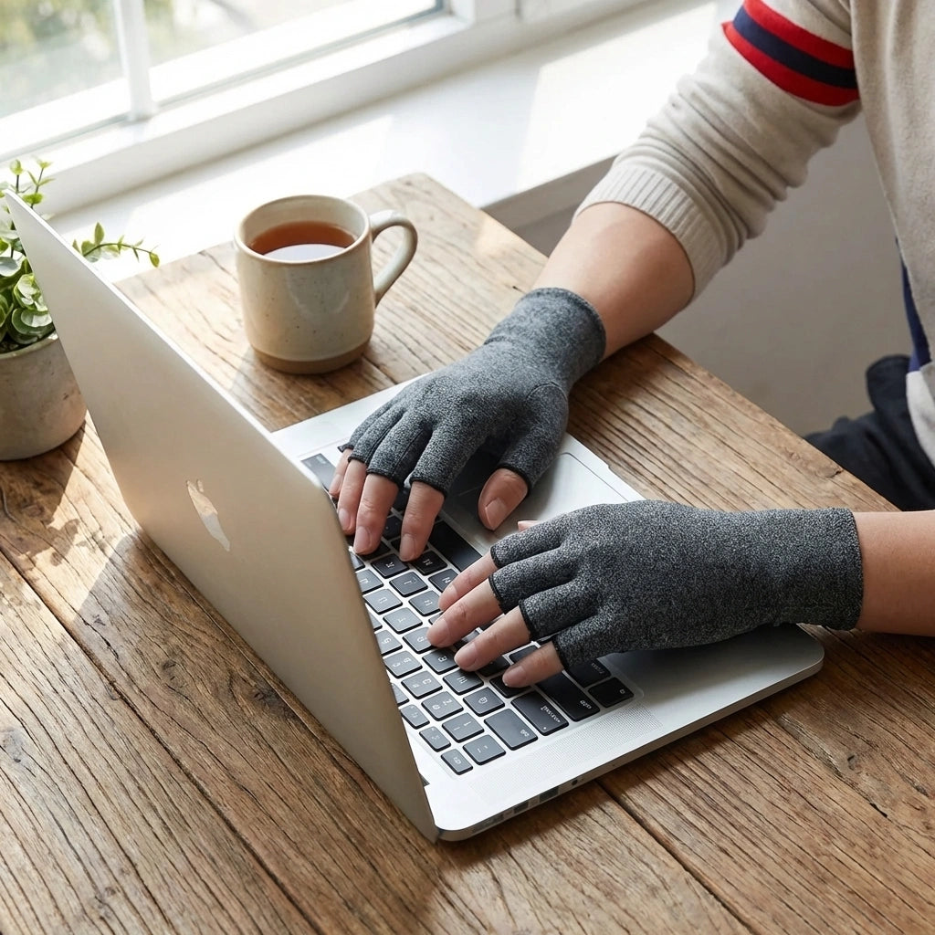 Open-Finger Fabric Gloves