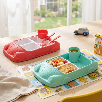 Car-Shaped Suction Baby Plate