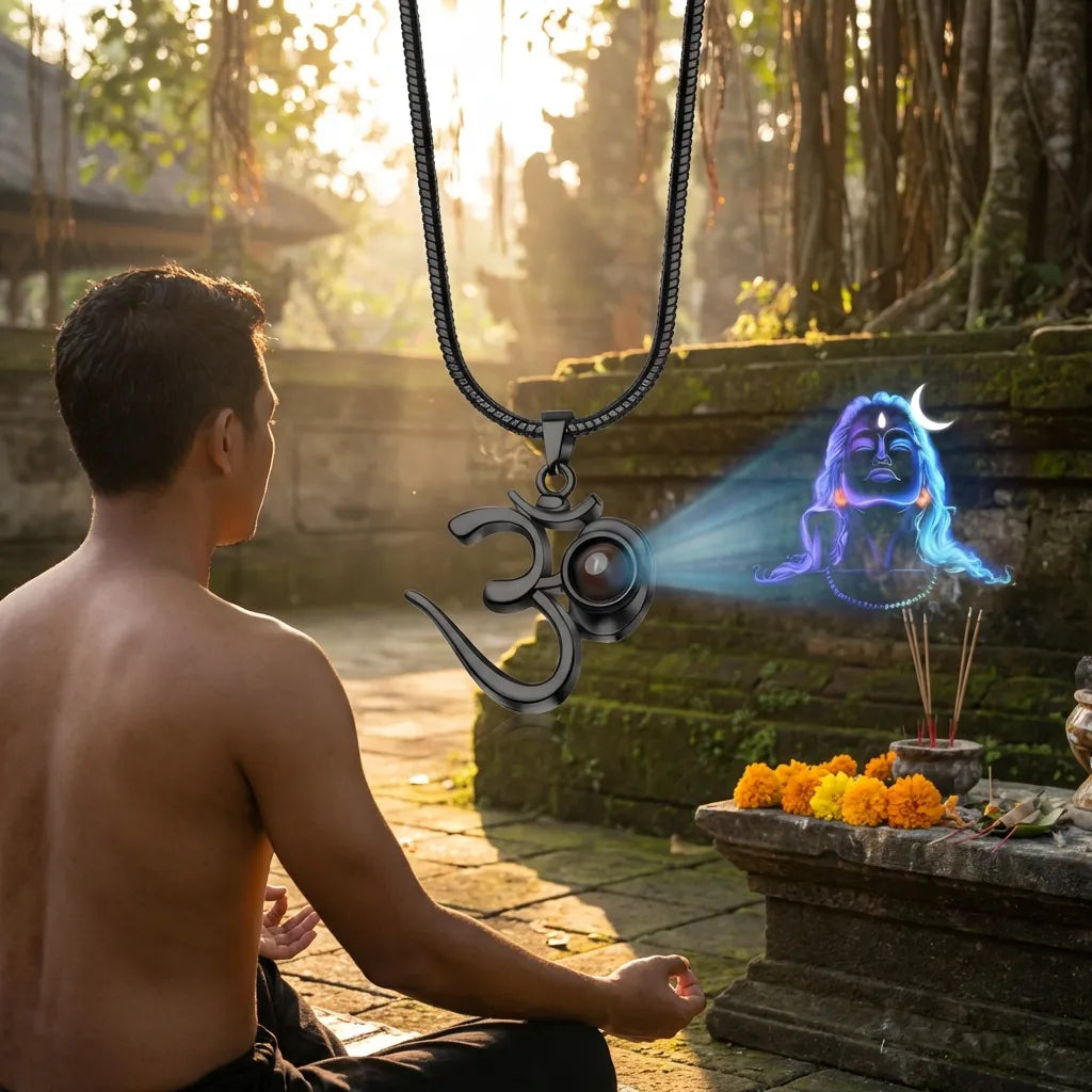 OM Adiyogi Steel Pendant