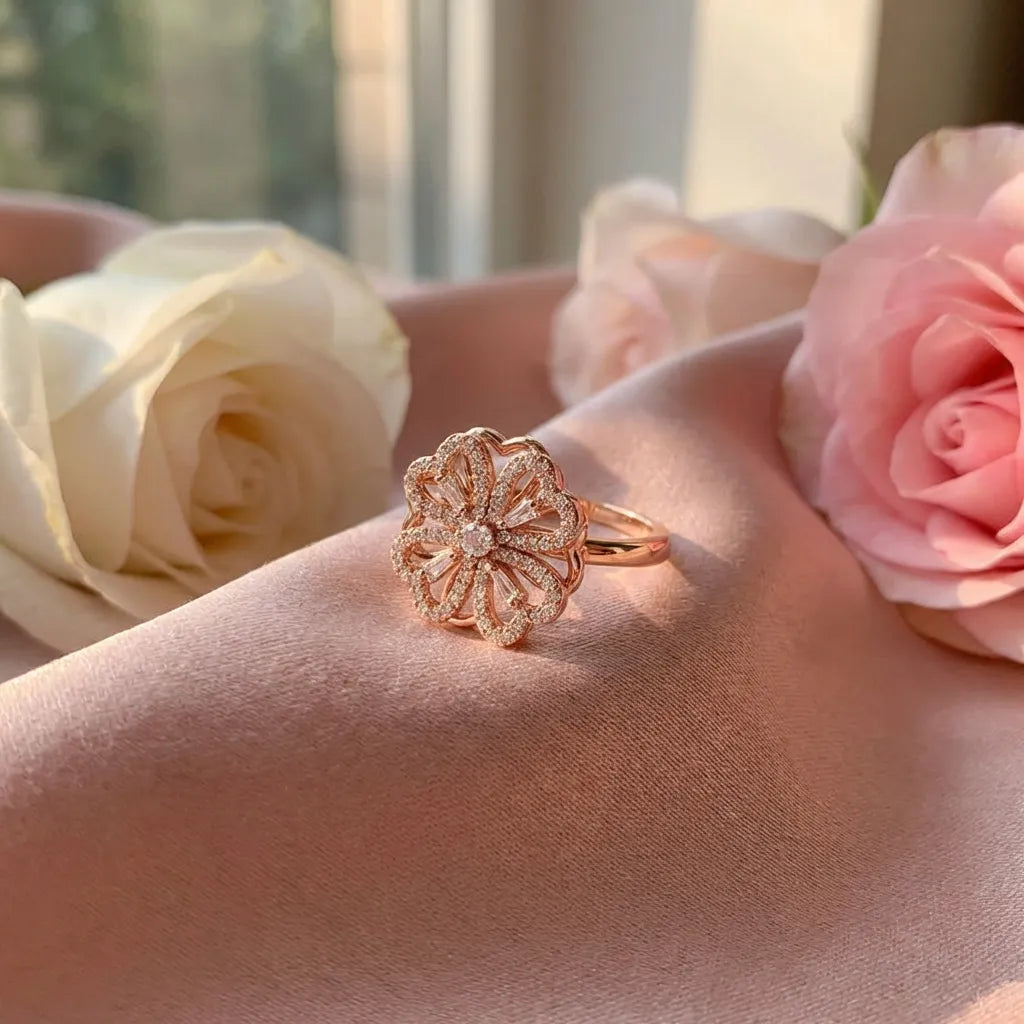Spinning Luck Clover Ring