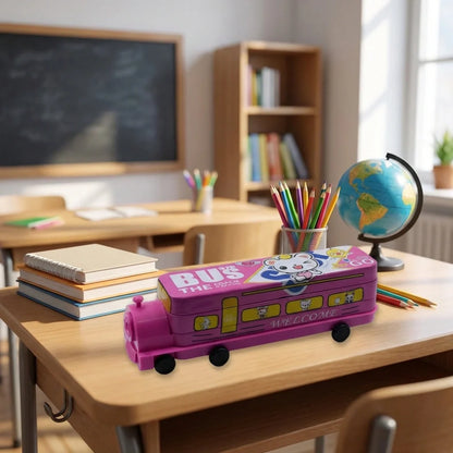 Metal Bus Compass Pencil Box