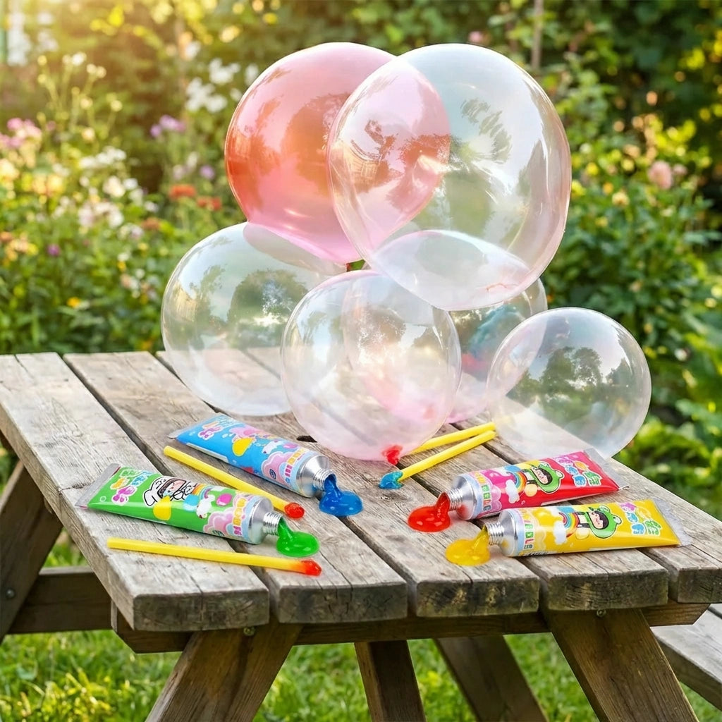Blow Bubble Balloons Toys (Pack of 3 Tube)