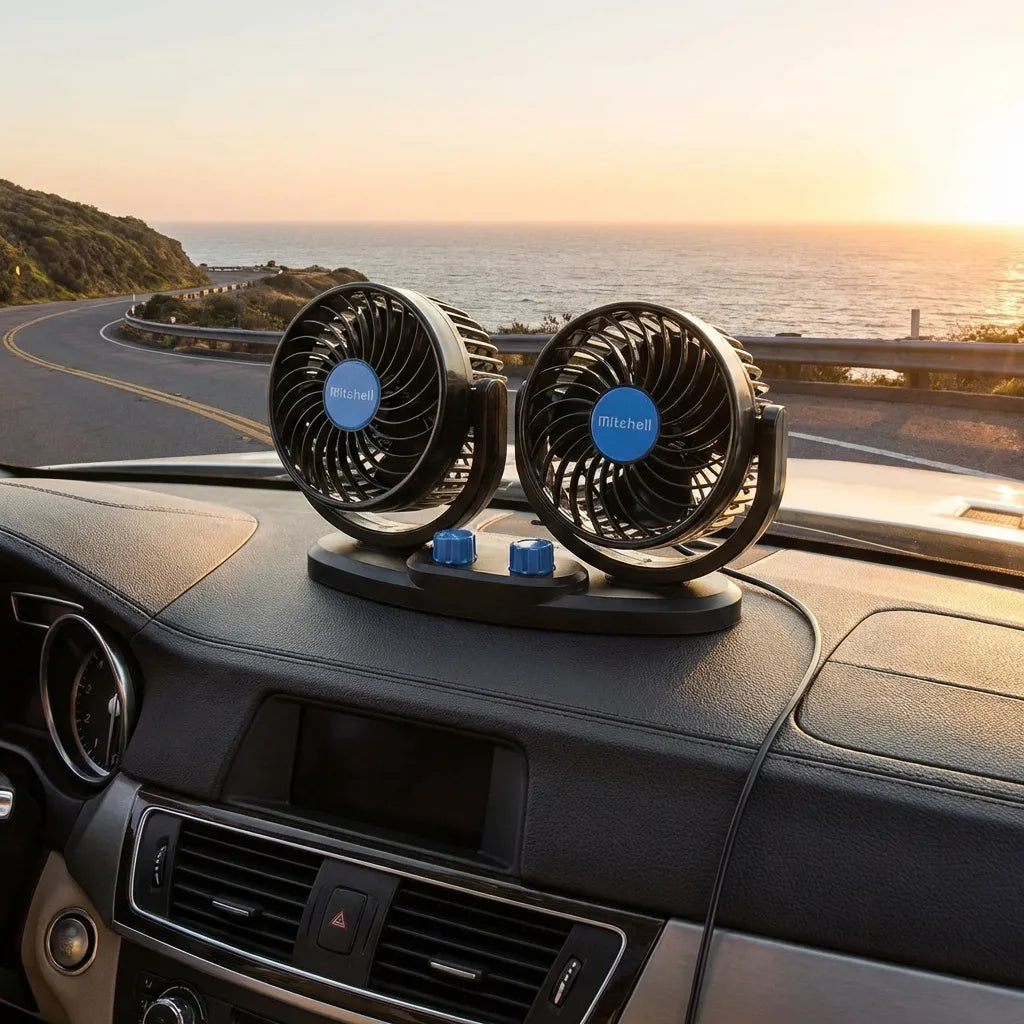 Car Air Circulation Fan 360� Rotatable Auto Car Cooling Fan