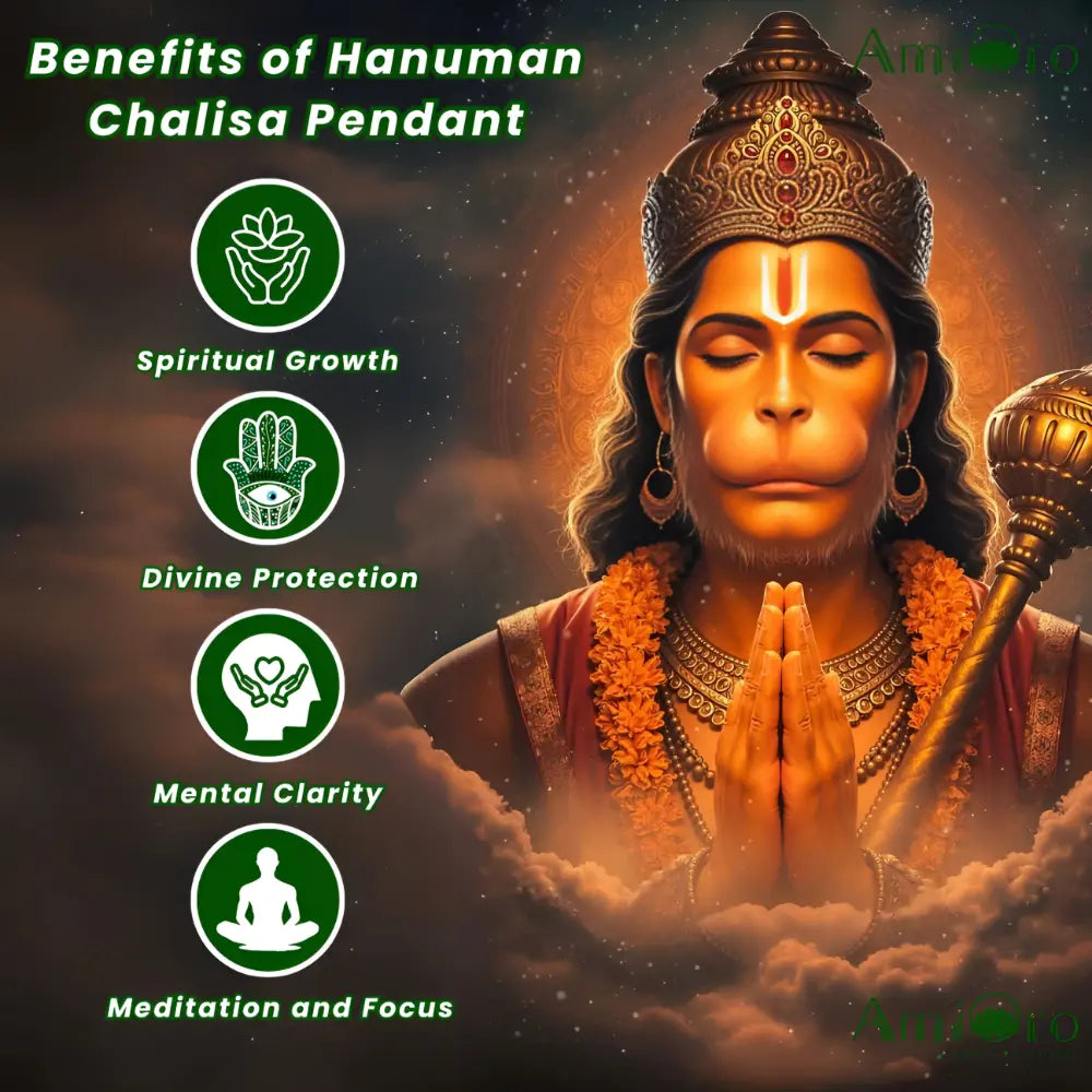 Golden Hanuman Chalisha Pendant