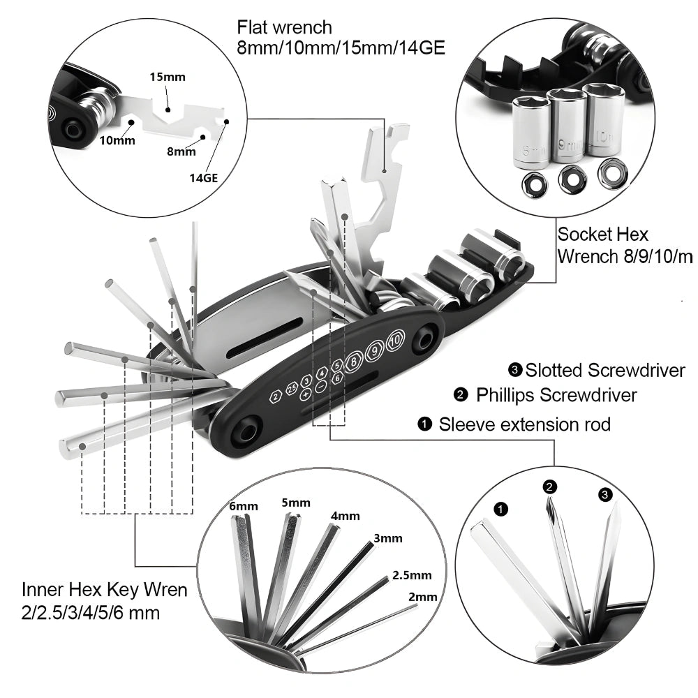 15 in 1 Multi Tool Kit