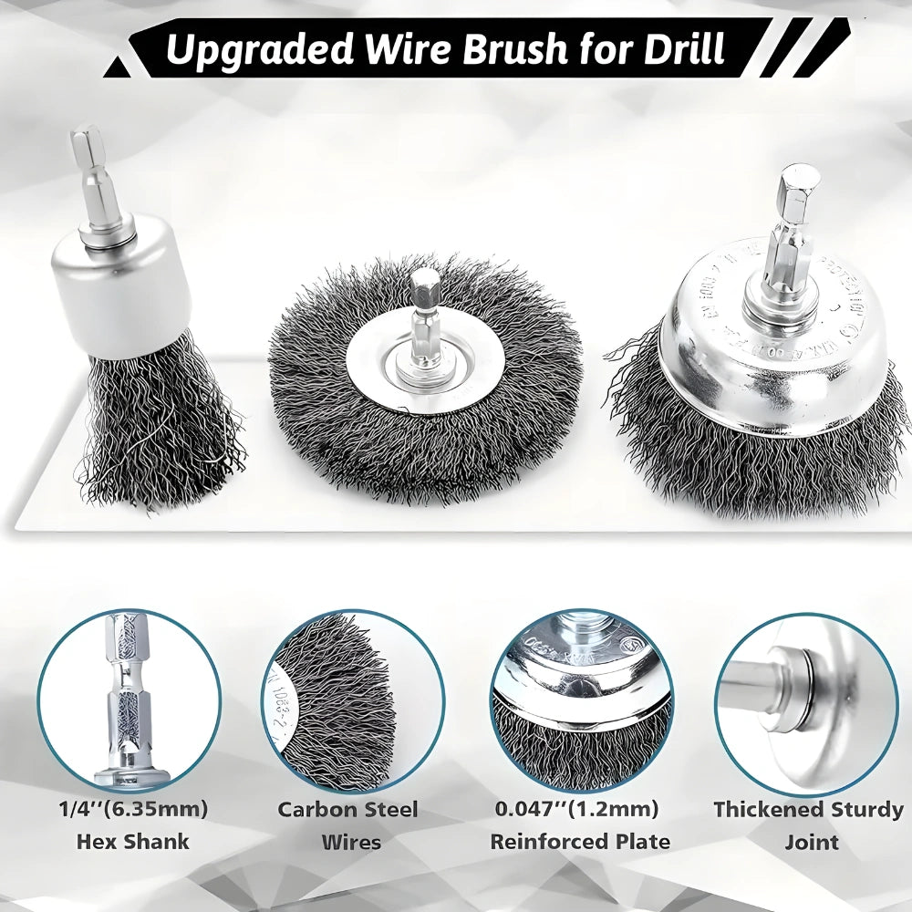 Drill Powered Wheel Brush