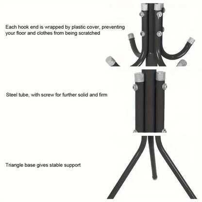 6 Hook Coat Hanger Clothes Stand Hanging Home Accessories