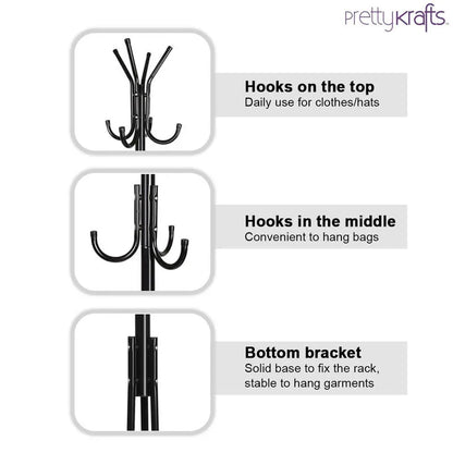 6 Hook Coat Hanger Clothes Stand Hanging Home Accessories
