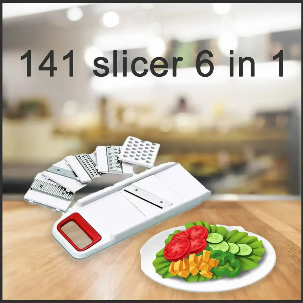 Best 6-in-1 fruit & vegetable slicer with multi attachments - kitchen slicers | 2025 | fast shipping