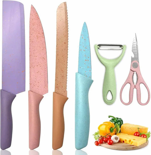 6 Pieces Kitchen Knife Set Home & Kitchen