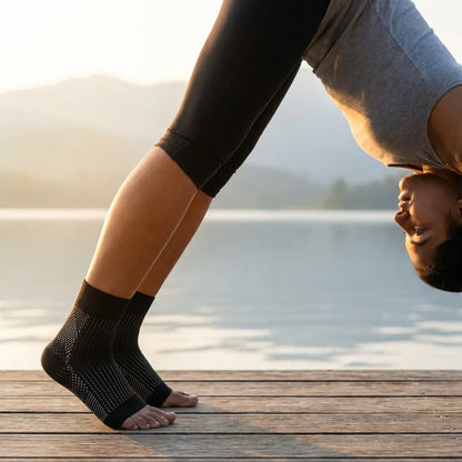 Swelling Arch Heel Socks yoga sport protect socks Pack of 2 Pair