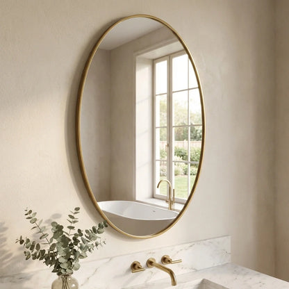 Oval Frameless Mirror Wall Sticker