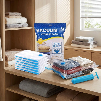Reusable Vacuum Storage Space Saver Bags (Pack of 5)
