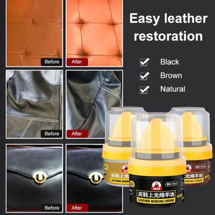 Leather Repair Cream Shoe Polish with Sponge