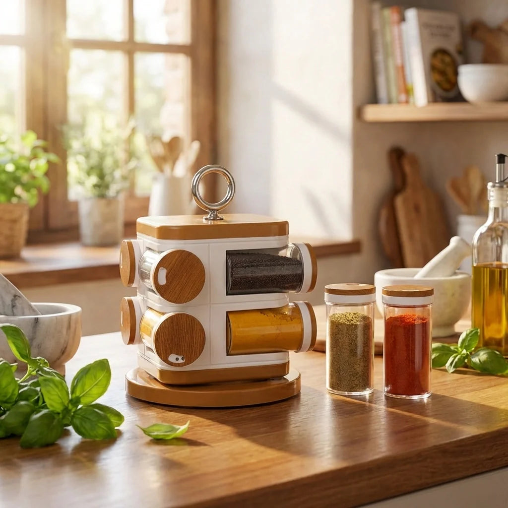 8-Jar Revolving Spice Rack
