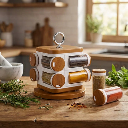 8-Jar Revolving Spice Rack