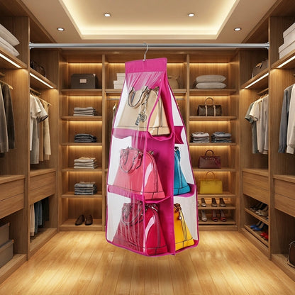 6 Pocket PVC Storage Organizer Hanging Bags