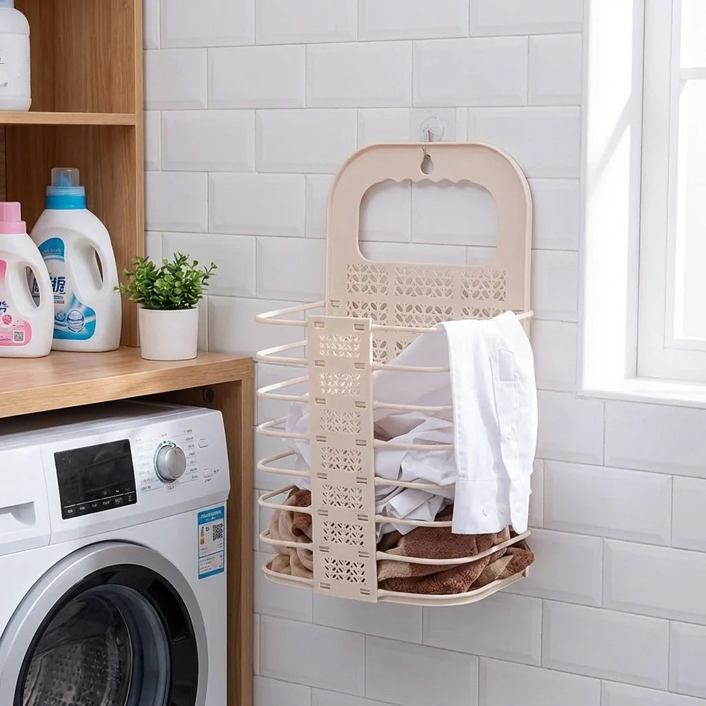 Wall-Mounted Collapsible Laundry Basket