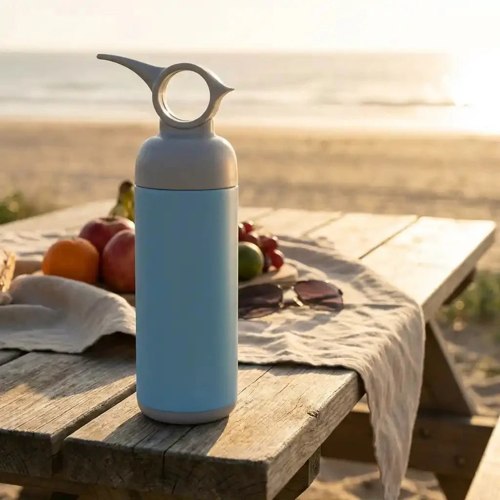 Best 6190 stainless steel water bottle with handle easy to carry fridge leak proof rust hot cold drinks gym sipper bpa