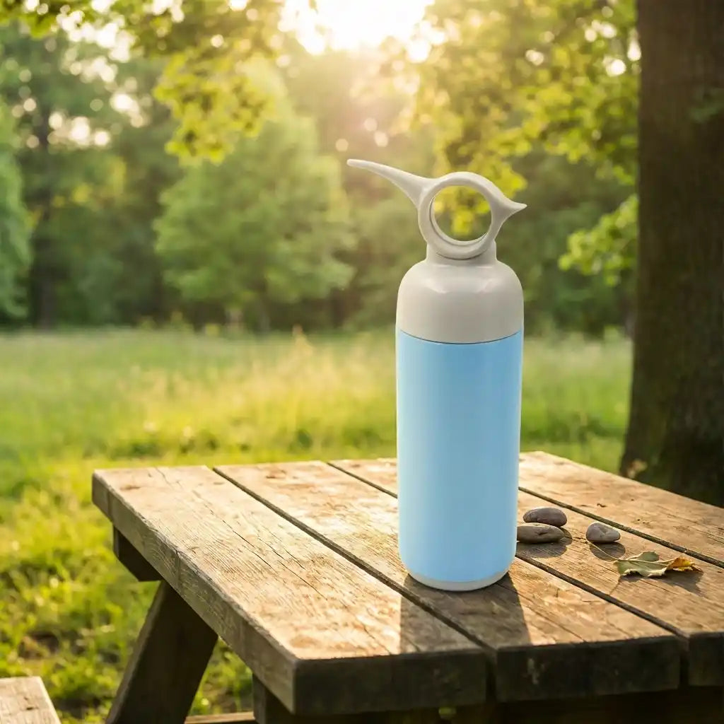 Best 6190 stainless steel water bottle with handle easy to carry fridge leak proof rust hot cold drinks gym sipper bpa