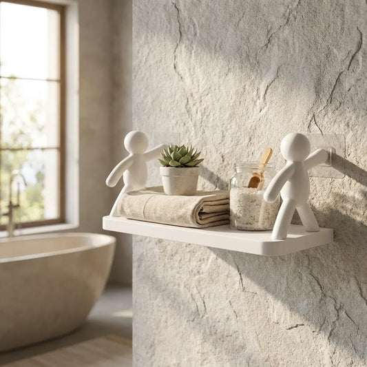 Wall Hanging Bathroom Shelf Storage Rack (Pack of 2)