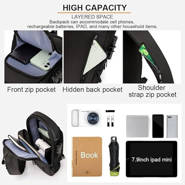 Sling Bag with USB Charging Port