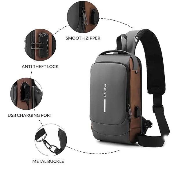 Sling Bag with USB Charging Port