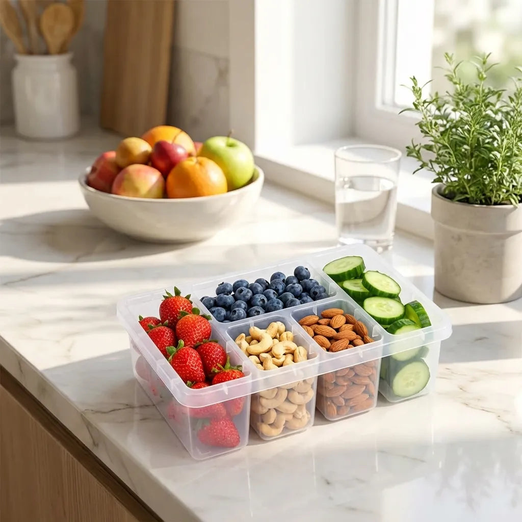 5-Compartment Fridge Organizer