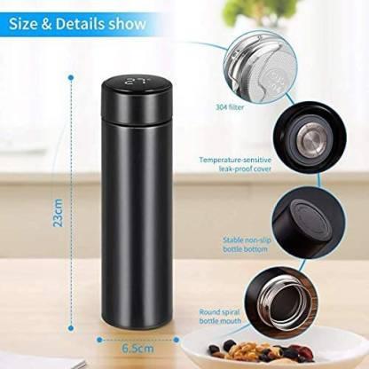 Stainless Steel Temperature Water Bottle Thermos Double Wall Vacuum Intelligent Cup with LCD Smart Display (500 ML)