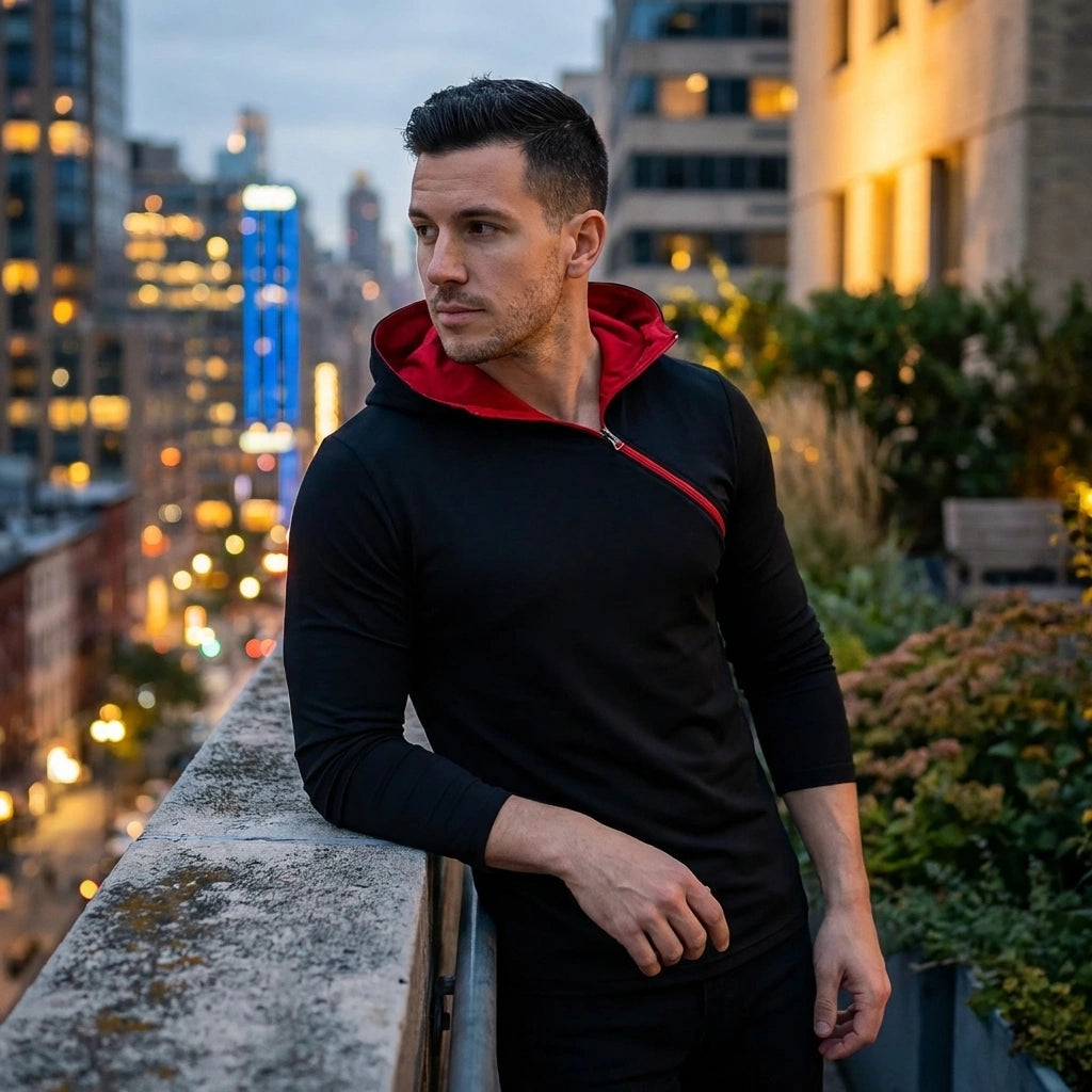 Black Cotton Hoodie Duo
