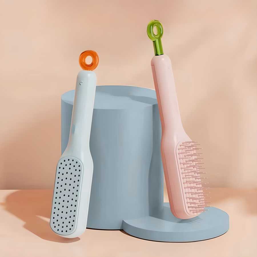 Self cleaning Anti static Massage Comb Pack of 1