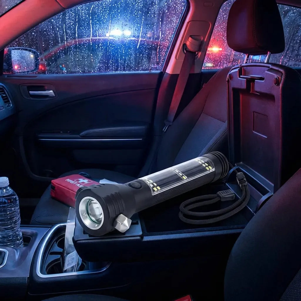 Solar-Powered Emergency Flashlight