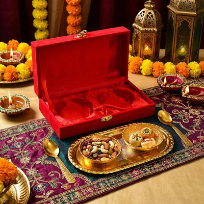 Plated Bowl Tray Set