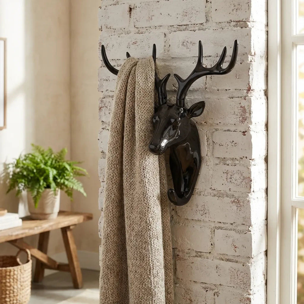 Hanging Hook- Self Adhesive Deer Head Hanging Hook
