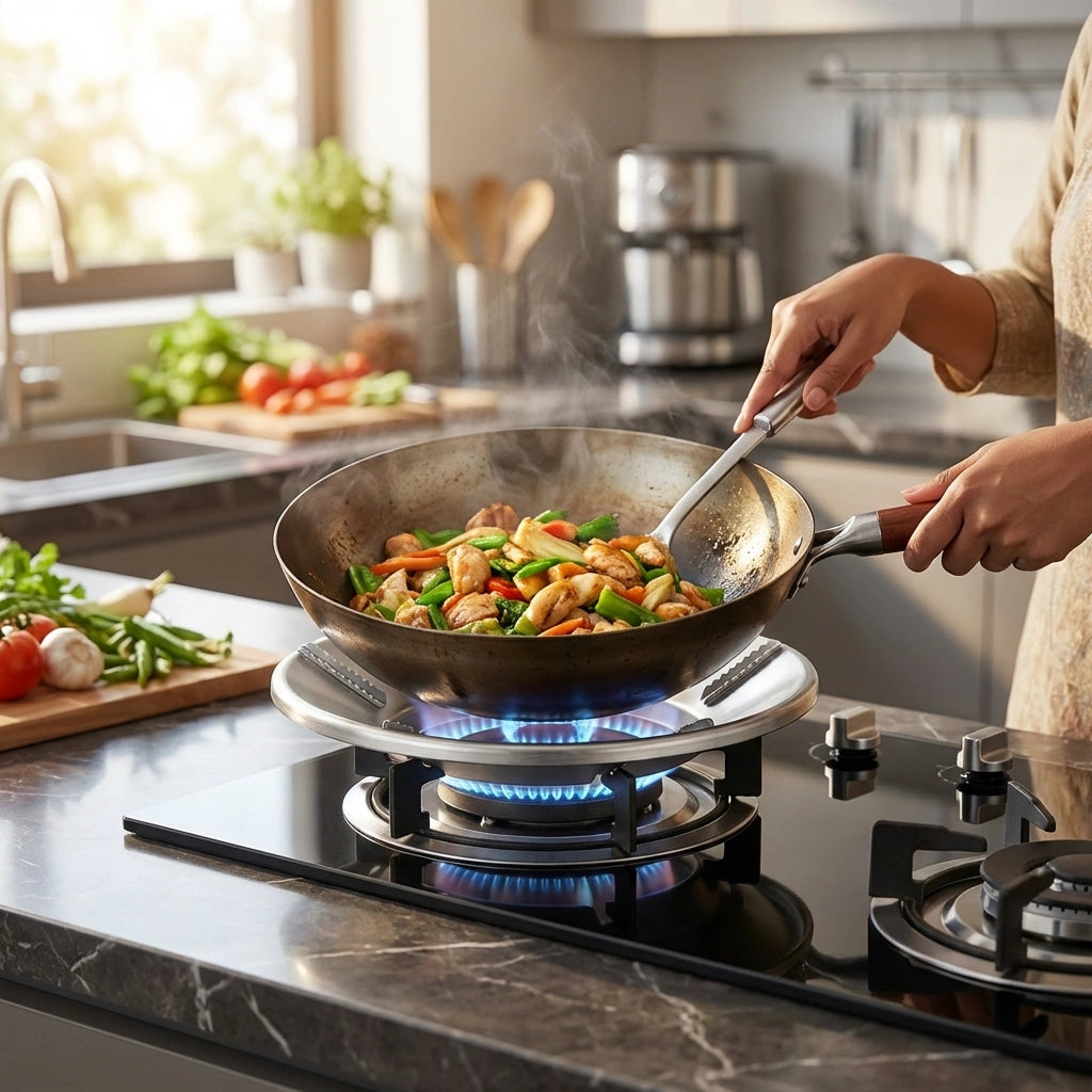 Gas Stove Fire & Windproof Saving Stand
