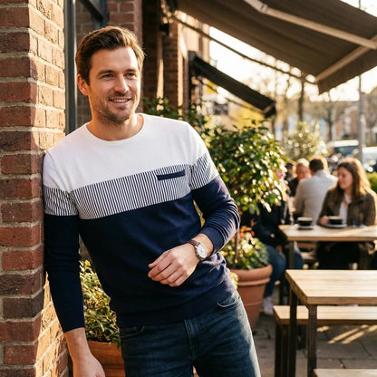 Cotton Color Block Men's Tee