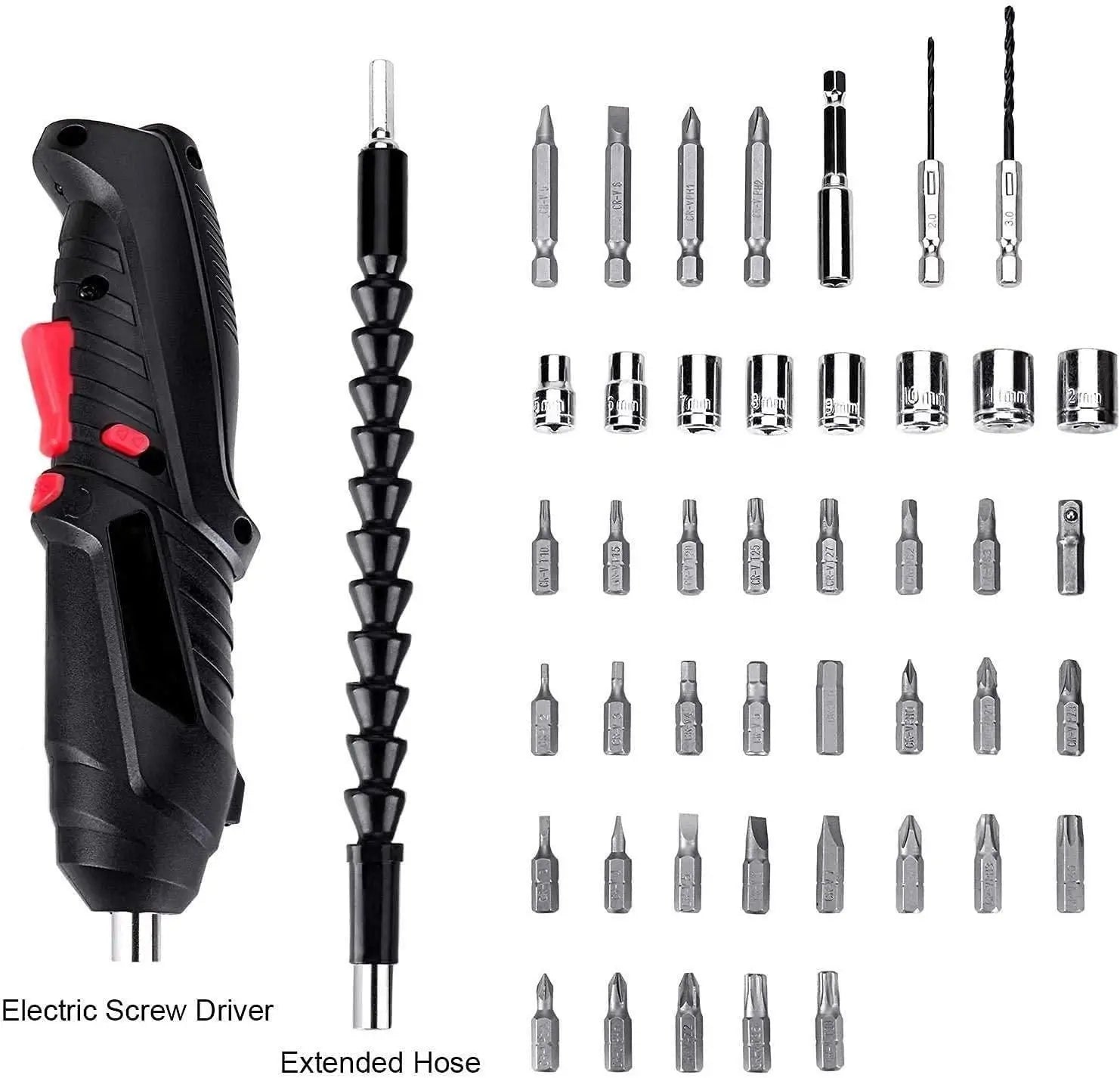 Metal Electric Screwdriver with 47 pcs Screwdriver Bit Set